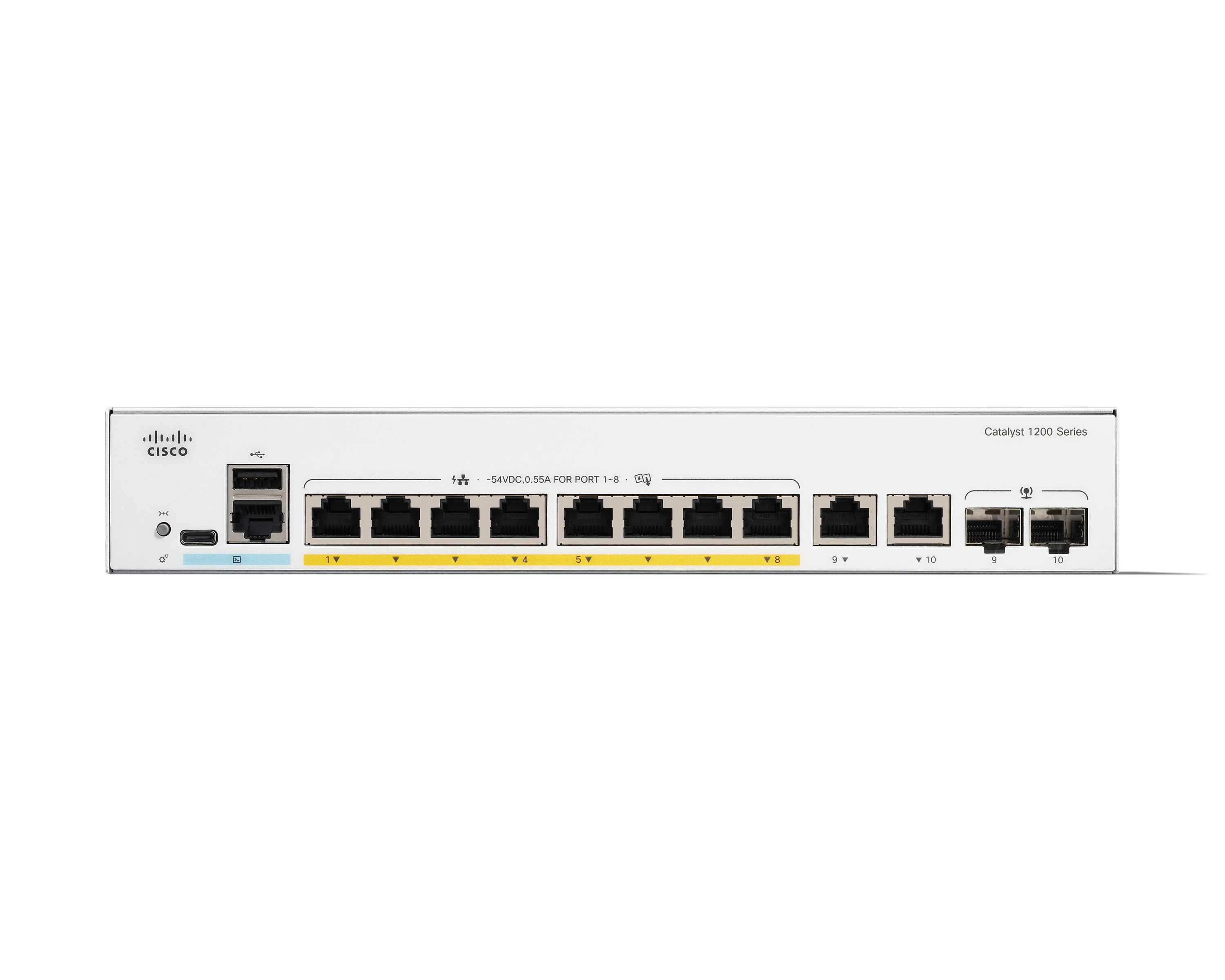 Cisco Catalyst 1200 Entry and SMB Campus Switches representative visual - C1200-8P-E-2G